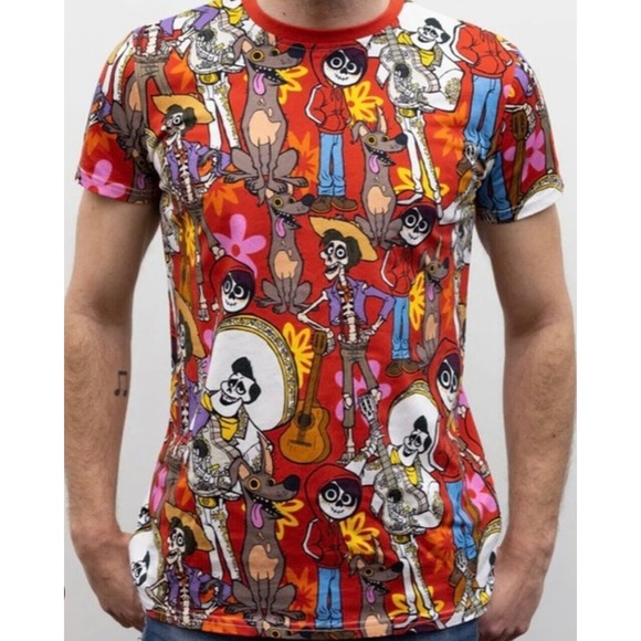 CAKEWORTHY~ DISNEY UNISEX T SHIRT ~ COCO DANTE ERNESTO DE LA CRUZ HECTOR ~ SMALL - Picture 2 of 2